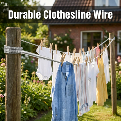 PVC coated Steel Wire 6mm thick heavy duty Rope Cable  Waterproof, Strong Multi-Purpose Rope for GYM, Laundry Clothesline, Curtain Wire & Cradle
